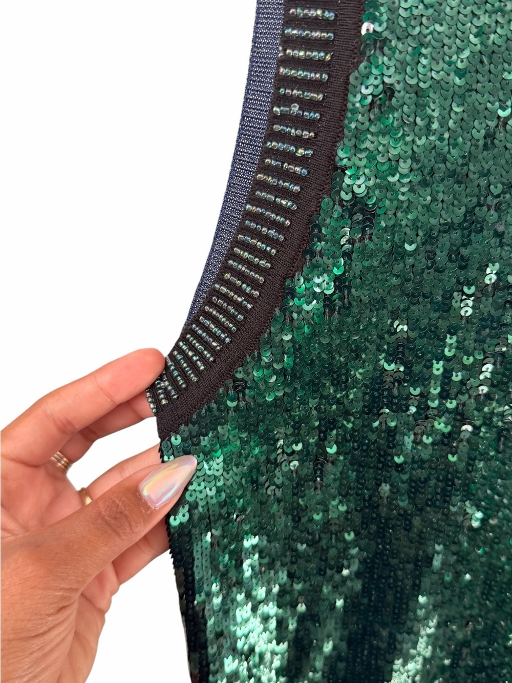 6267 Silk Beaded Sequin Sleeveless Sweater - Picture 7 of 7